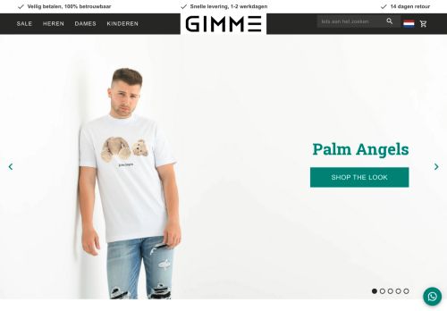 Screenshot van gimme.fashion