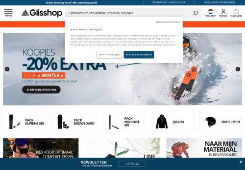 Screenshot van glisshop.nl