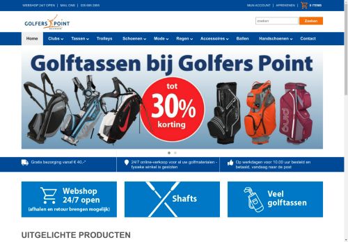 Screenshot van golferspoint.nl