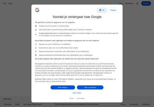 Screenshot van google.com