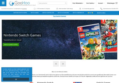 Screenshot van goonintendoswitch.nl