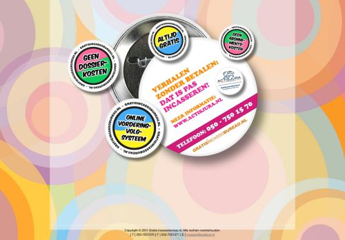 Screenshot van gratisincassobureau.nl