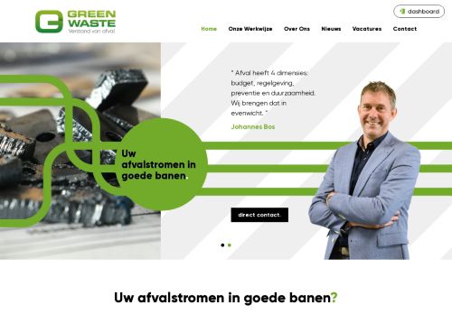 Screenshot van greenwaste.nl