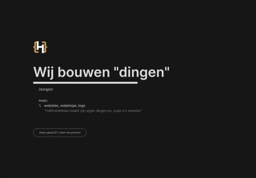 Screenshot van halfmanmedia.nl