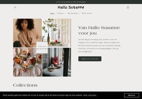 Screenshot van hallosusanne.nl