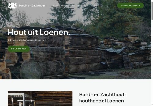 Screenshot van hardenzachthout.nl