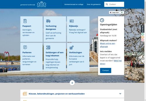 Screenshot van harderwijk.nl