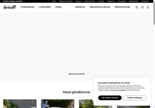 Screenshot van hartman.nl