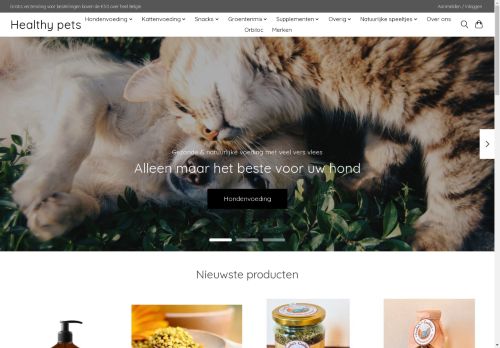 Screenshot van healthy-pets.be