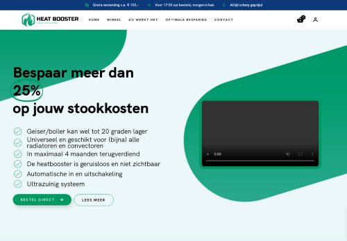 Screenshot van heatbooster.nl