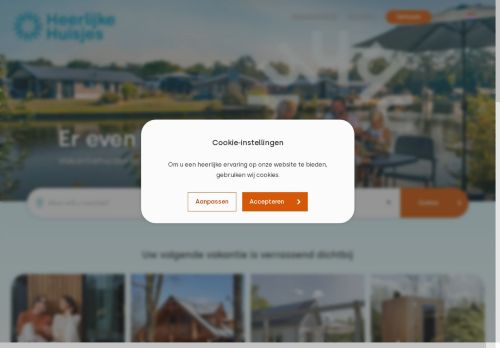 Screenshot van heerlijkehuisjes.nl