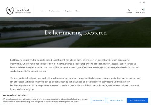 Screenshot van herdenk-engel.nl