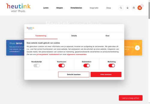 Screenshot van heutinkvoorthuis.nl