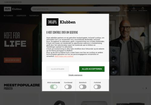 Screenshot van hifiklubben.nl