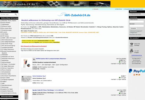 Screenshot van hifizubehoer24.de