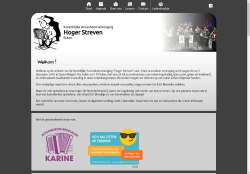 Screenshot van hoger-streven.be