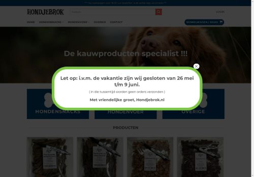Screenshot van hondjebrok.nl