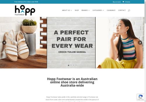 Screenshot van hoppfootwear.com.au