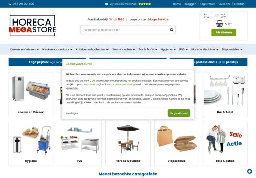 Screenshot van horeca-megastore.nl