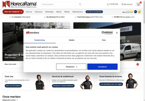 Screenshot van horecarama.nl