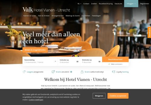 Screenshot van hotelvianen.nl