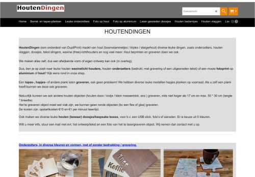 Screenshot van houtendingen.nl