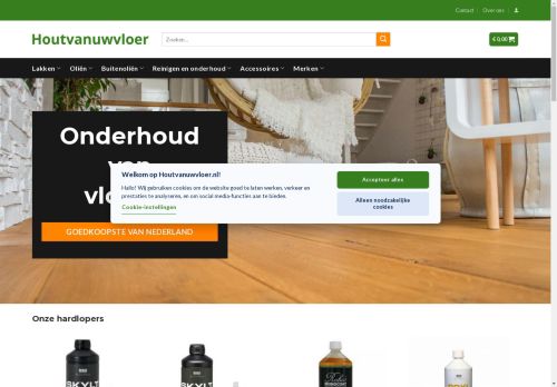 Screenshot van houtvanuwvloer.nl