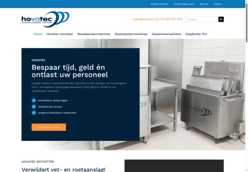 Screenshot van hovatec.nl