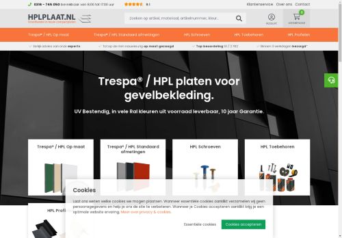 Screenshot van hplplaat.nl