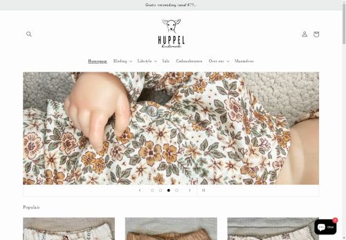 Screenshot van huppel-kindermode.nl