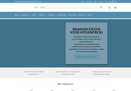 Screenshot van hygienfresh.nl