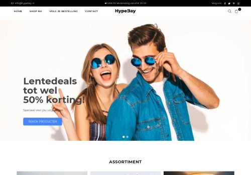 Screenshot van hypebay.nl
