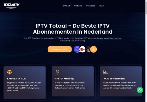 Screenshot van iptvtotaaltv.nl