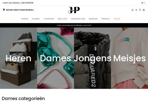 Screenshot van jhpfashion.nl