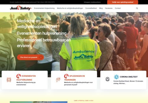 Screenshot van just4safety.nl