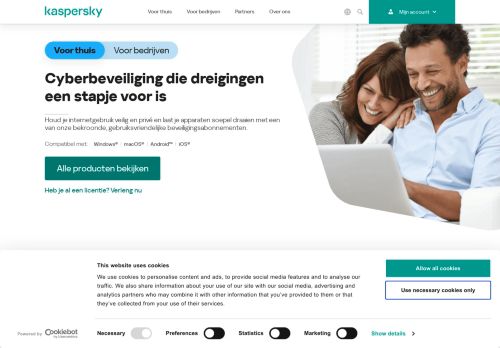 Screenshot van kaspersky.nl