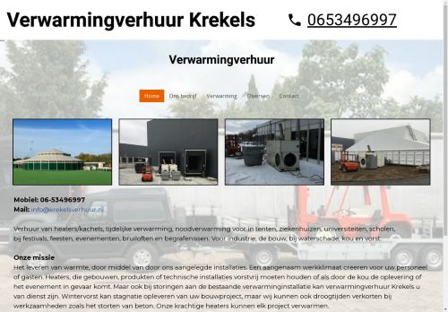 Screenshot van krekelsverhuur.nl