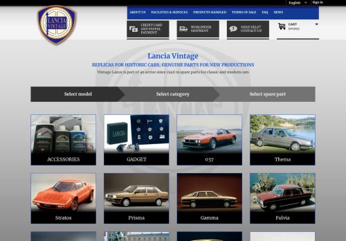 Screenshot van lanciavintage.net