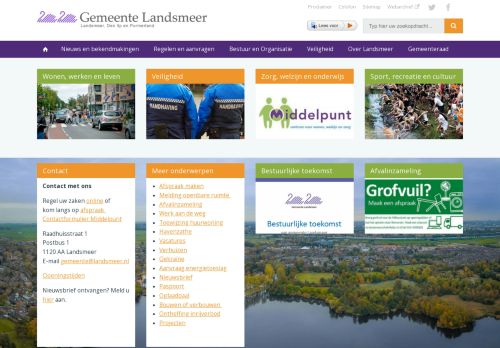 Screenshot van landsmeer.nl