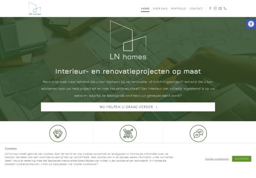 Screenshot van ln-homes.be