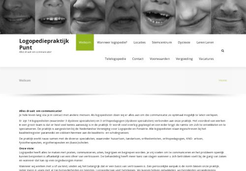 Screenshot van logopediepraktijkpunt.nl