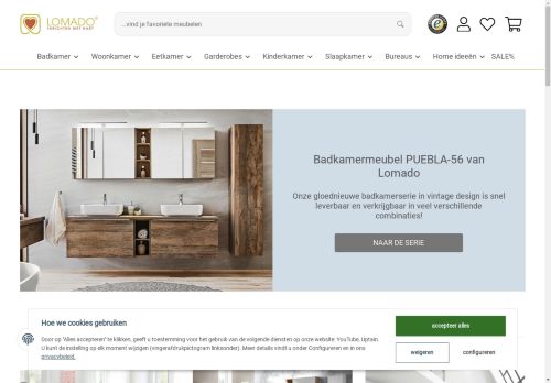 Screenshot van lomado.nl