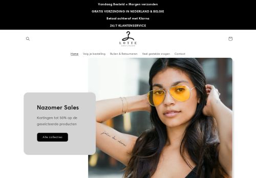 Screenshot van lottefashion.nl