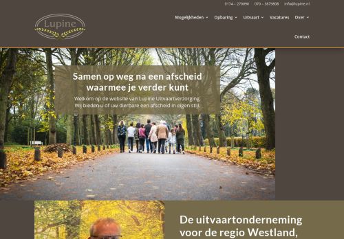 Screenshot van lupine.nl