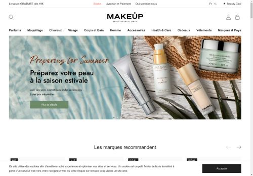 Screenshot van makeup.be