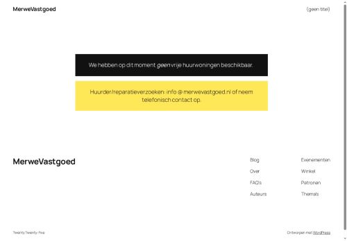 Screenshot van merwevastgoed.nl