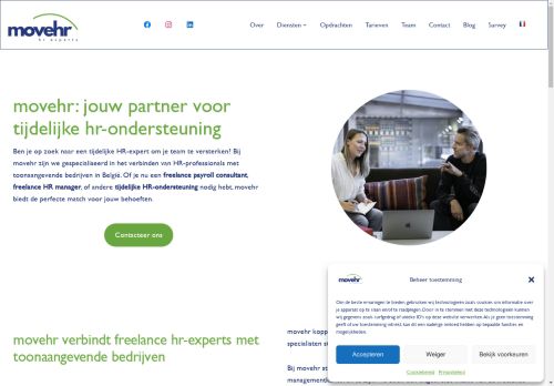 Screenshot van movehr.be