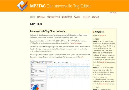 Screenshot van mp3tag.de