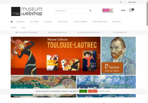 Screenshot van www.museum-webshop.com