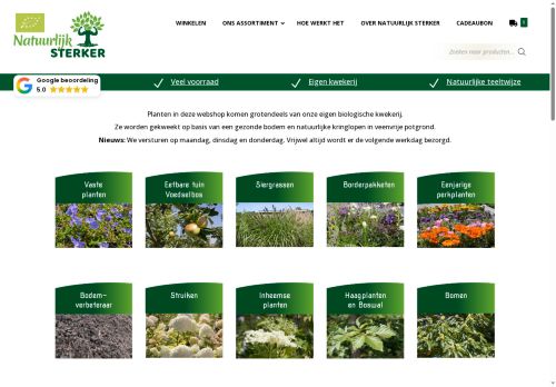 Screenshot van natuurlijksterker.nl
